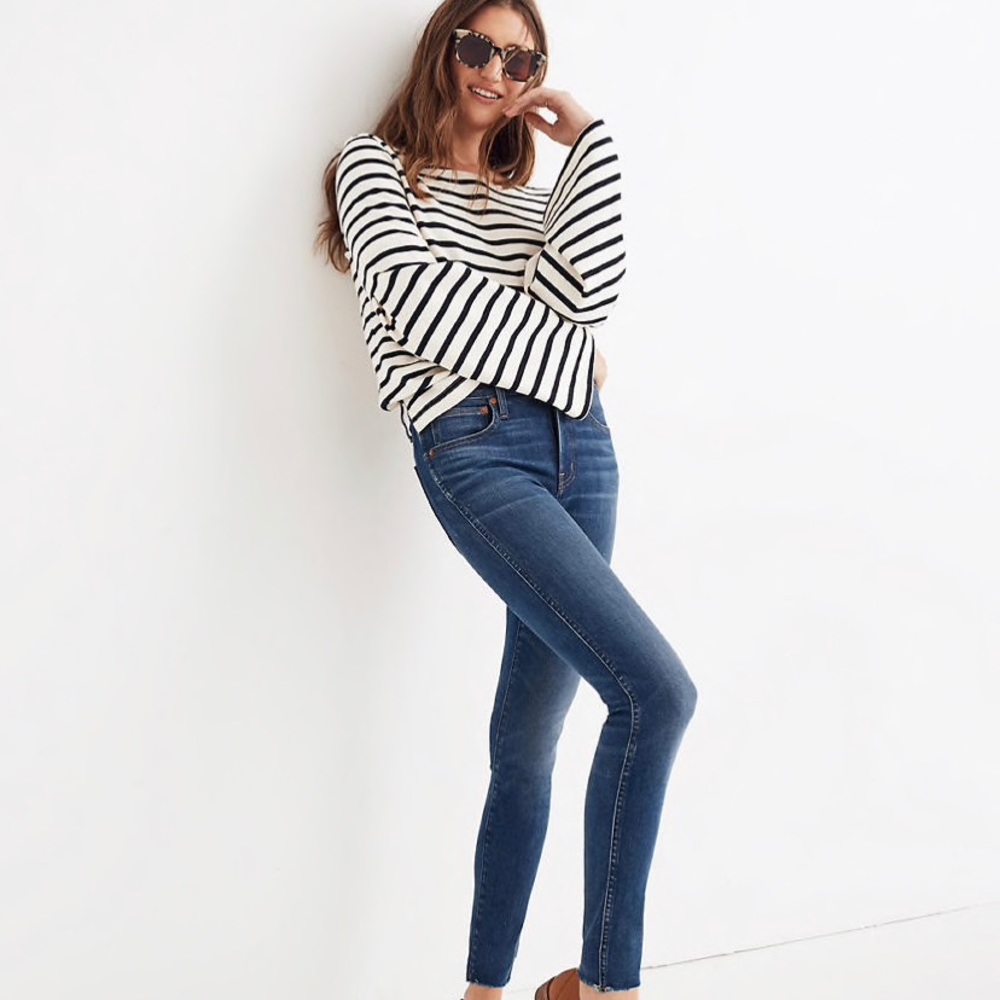 Madewell midrise jeans. Dark wash.